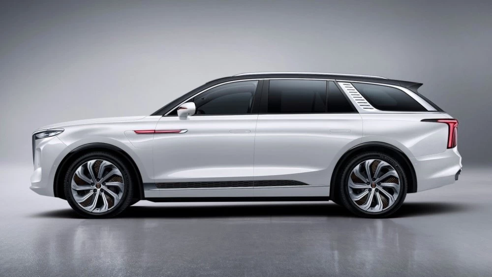 электрический кроссовер На фото: электрический кроссовер Hongqi E-HS9