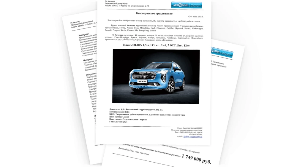 цены Haval Jolion