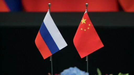 китай и россия флажки