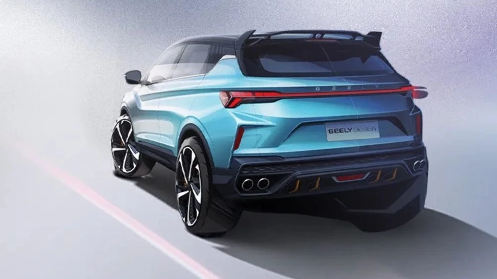 новый Geely Coolray Cool сзади