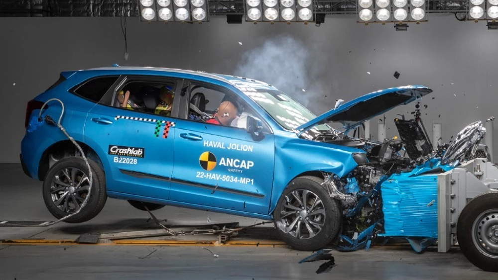 Головой о капот. Haval Jolion разбили в австралийском краш-тесте haval jolion краш-тест ANCAP