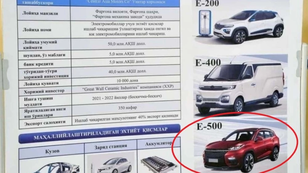 В Узбекистане хотят выпускать электрические Exeed. Таких кроссоверов нет даже в Китае электрический Exeed TXL