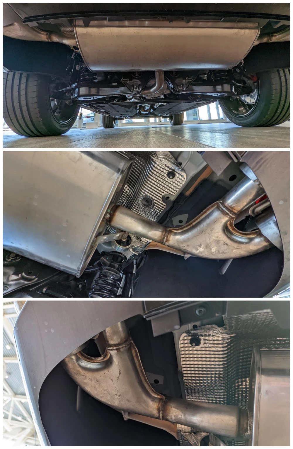 обновленный Geely Tugella выхлоп