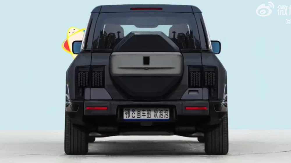 внедорожник BYD сзади рендер