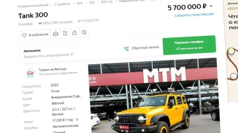 Купить Tank 300 в России