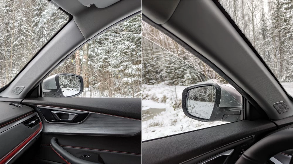 Chery Tiggo 4 Pro широкие стойки зеркала