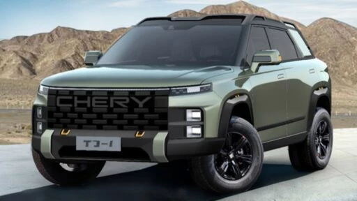 рендеры кроссовера Chery T1EJ сбоку спереди