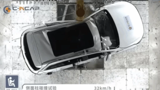 краш-тест C-NCAP Skywell ET5 боковой удар