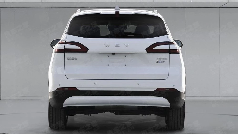 гибридный обновленный кроссовер Wey Latte сзади