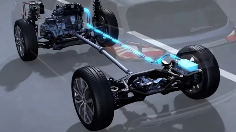 как работает мягкий гибрид 48V EMS Geely Atlas Pro