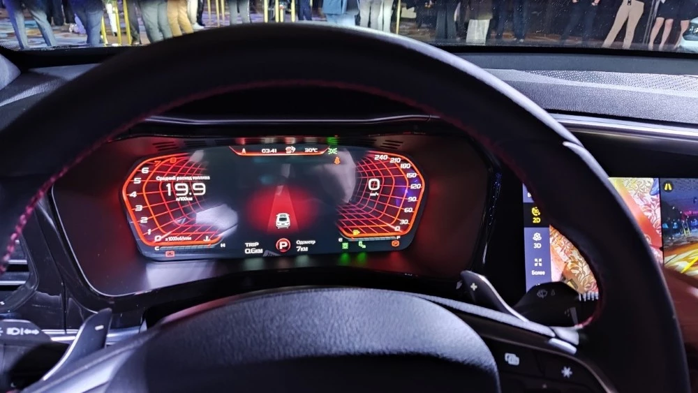 Geely Tugella в Казахстане салон интерьер приборка