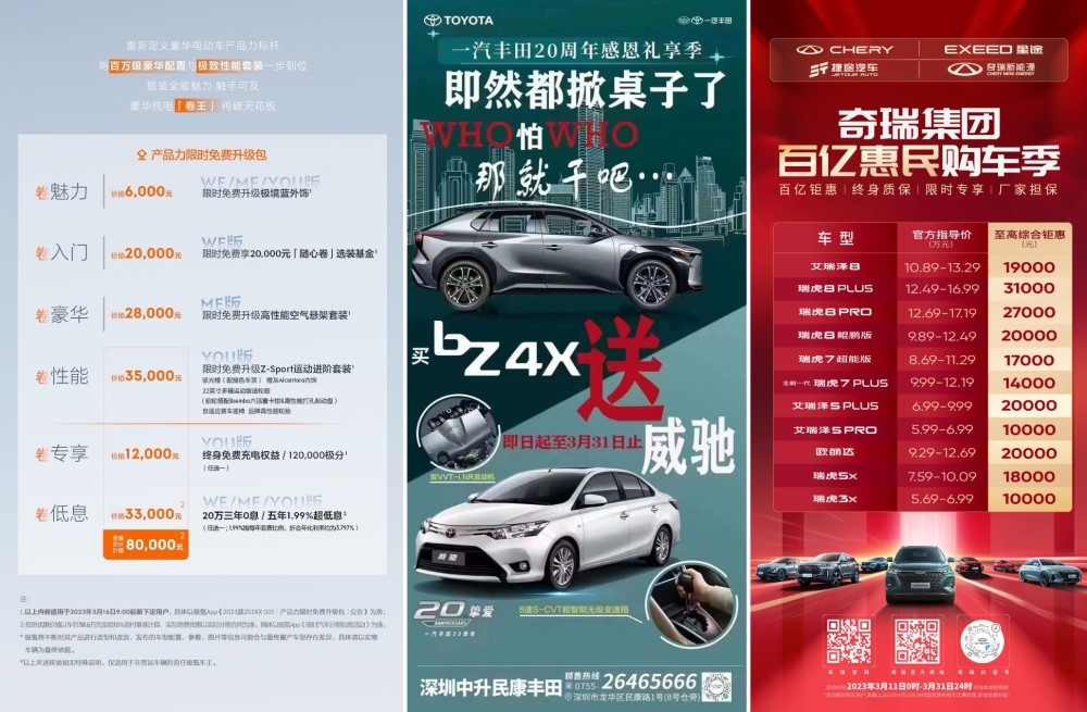 цены на автомобили в Китае скидки акции