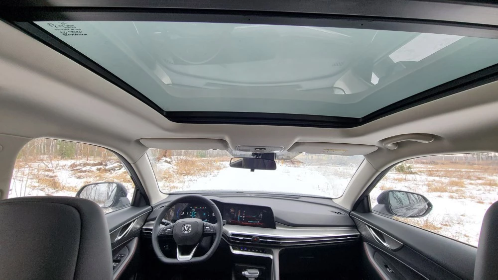 новый Changan CS35 Plus салон интерьер крыша панорамная