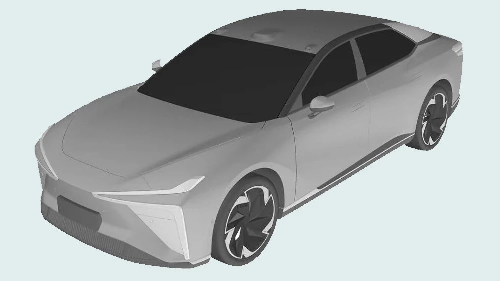 патент дизайн электрический седан Chery S57 сбоку спереди