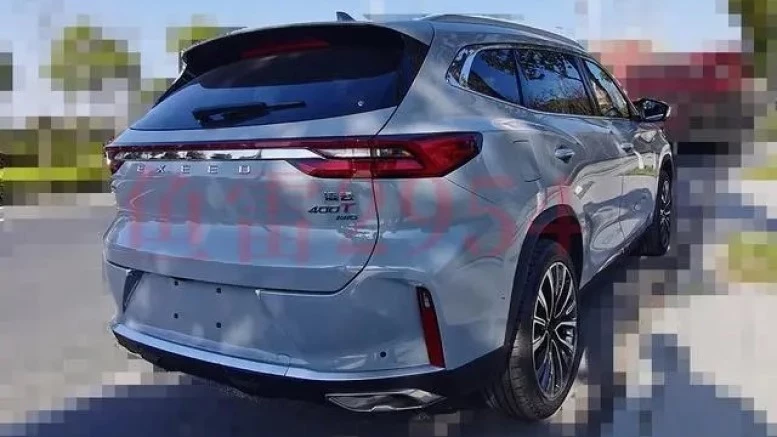 обновленный кроссовер Exeed TXL 2024 сбоку сзади