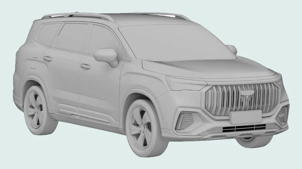 Geely защитила в России дизайн нового кроссовера. Он крупнее, чем Monjaro Geely Haoyue L патент в России сбоку спереди