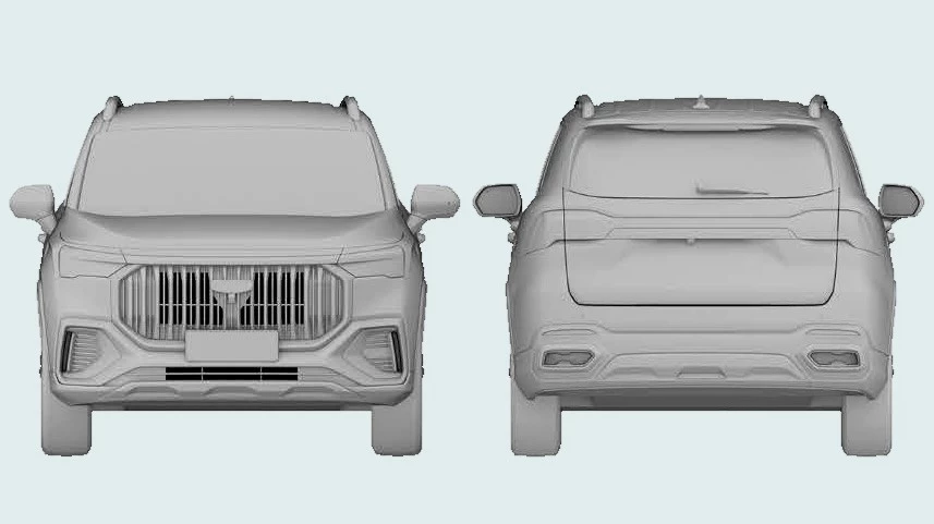 Geely Haoyue L патент в России спереди сзади