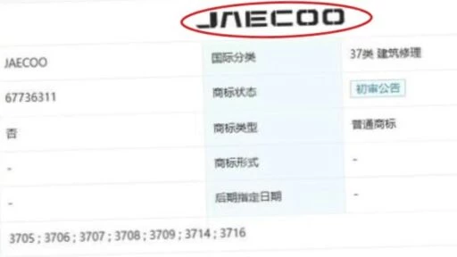 семейство логотип Jaecoo Omoda