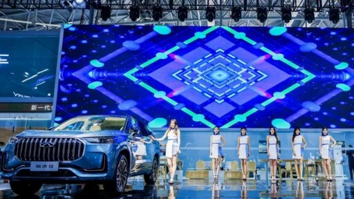 Chery Tiggo 9 премьера спереди сбоку
