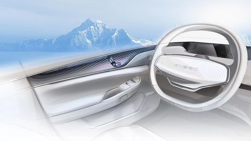 детали интерьера седана Exeed Sterra ES рулевое колесо