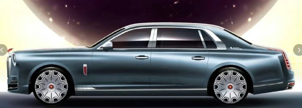 новое поколение седана Hongqi L5 сбоку