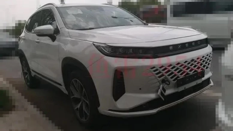 Обновленный Exeed LX спереди сбоку