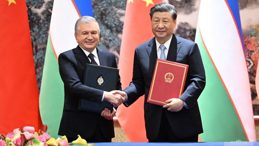 Президент Узбекистана Шавкат Мирзиёев председатель КНР Си Цзиньпин