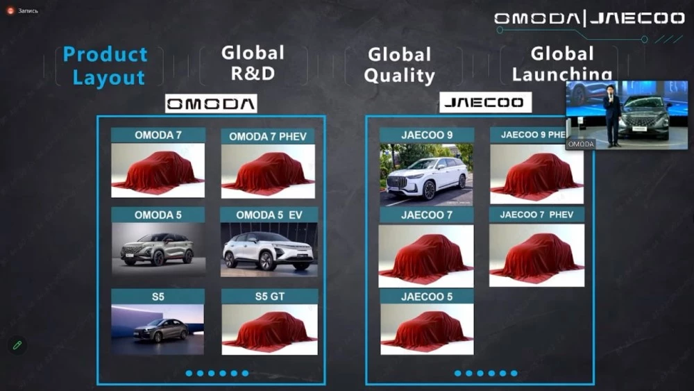 модельный план новинки Omoda Jaecoo в Казахстане