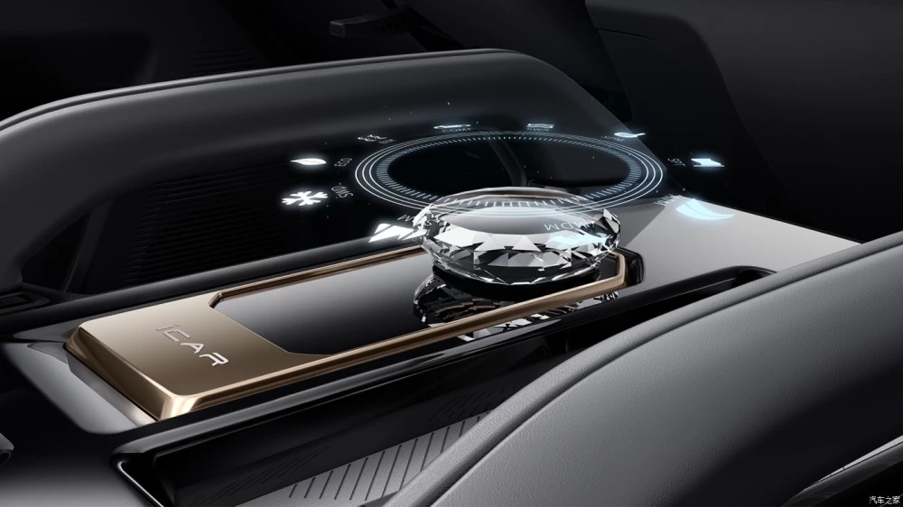 Chery iCar 03 салон интерьер селектор