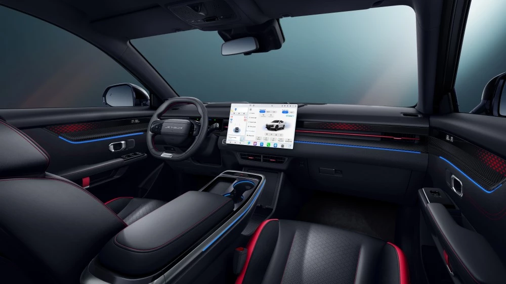 Jetour Dashing салон интерьер с двигателем 1.6