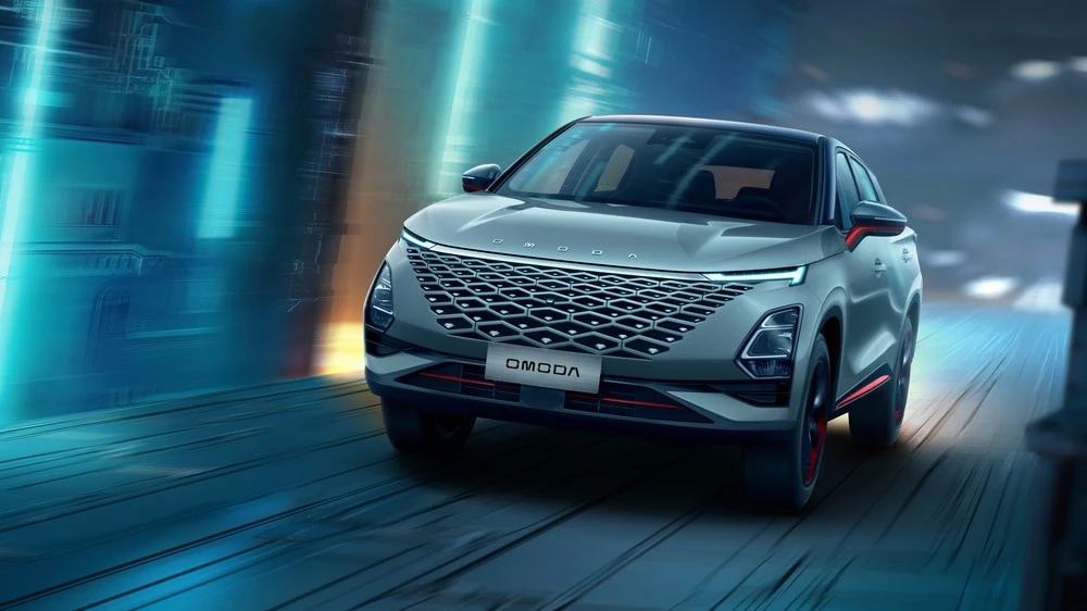 Omoda C5 спереди сбоку в Казахстане цена