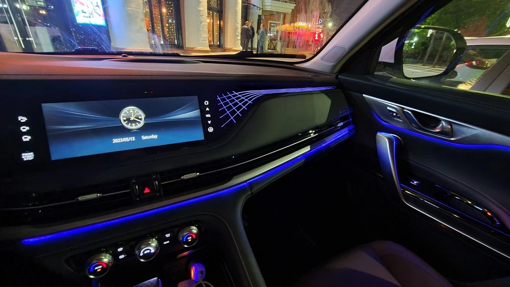 changan cs95 салон интерьер подсветка салона