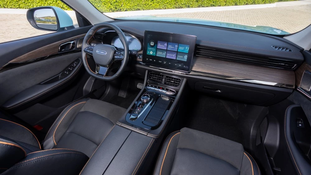 гибридный кроссовер гибрид Skywell HT-i тест салон интерьер