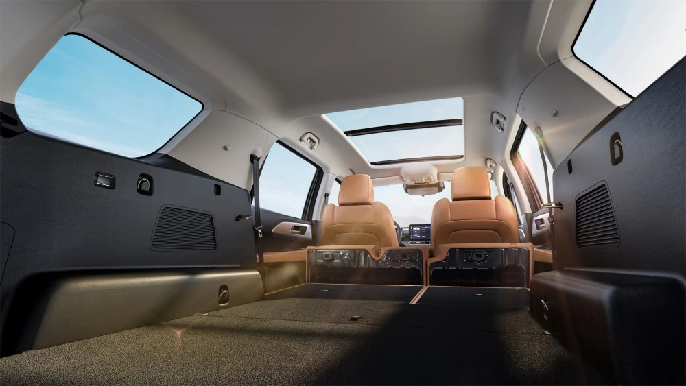 Haval H5 салон интерьер второй ряд сложенные сиденья ровный пол багажник