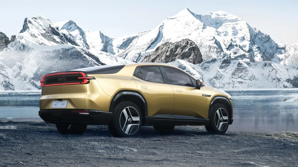 Changan Qiyuan CD701 кроссовер сбоку сзади