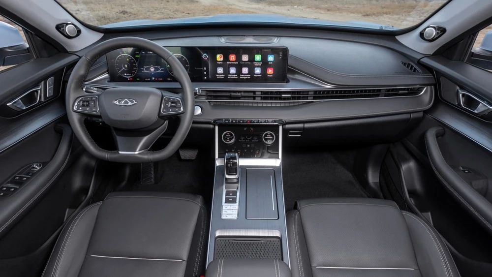 Гибридный Chery Tiggo 7 Pro Plug-in Hybrid салон интерьер первый ряд