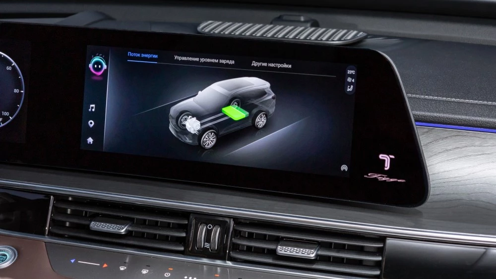 Chery Tiggo 8 Pro Plug-in Hybrid салон интерьер мультимедиа схема работы гибрида