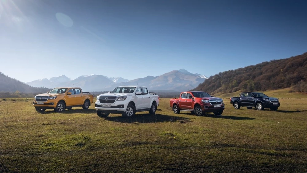 пикап Dongfeng DF6 в статике цветовая гамма