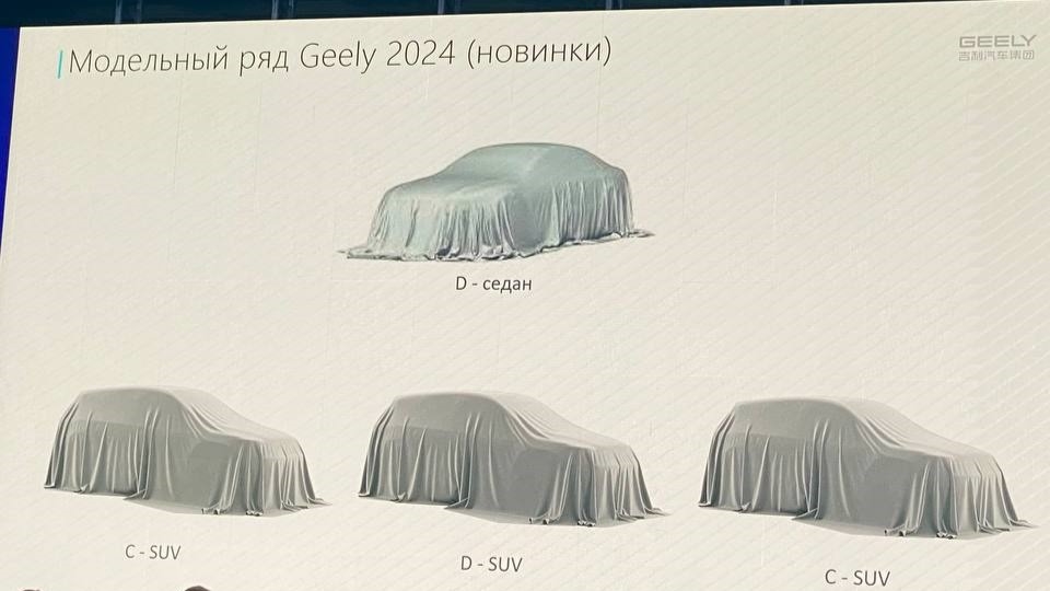новинки Geely 2024 год модельный план