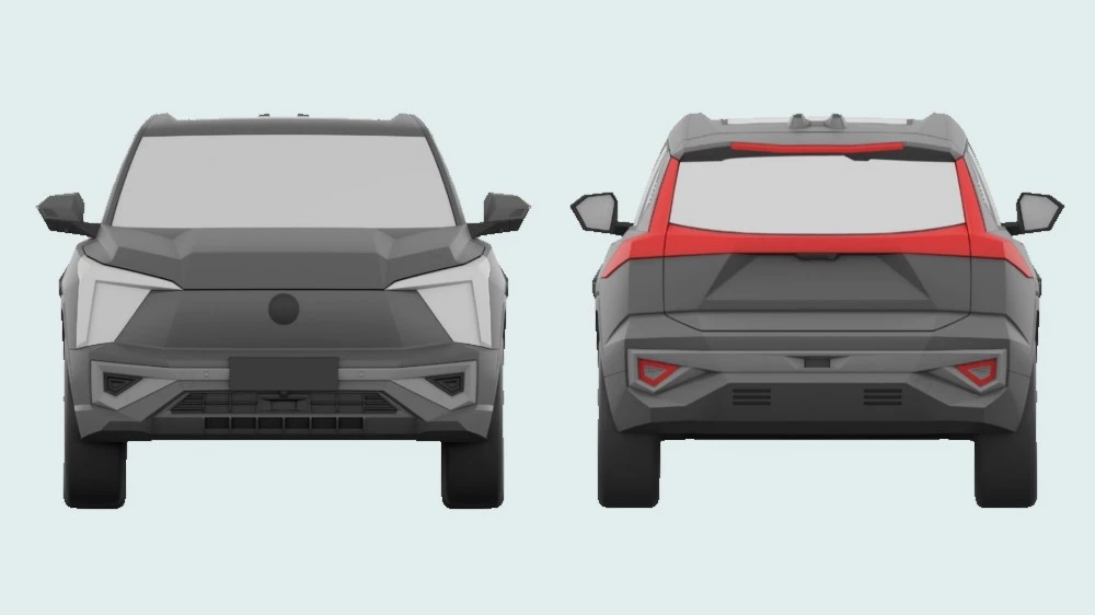 Haval Veyron патентное изображение спереди сзади