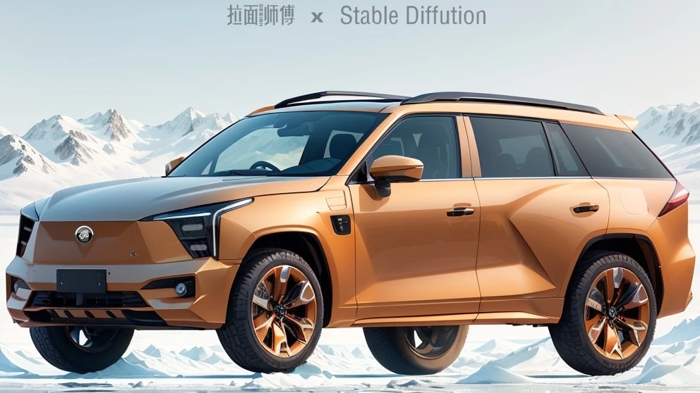 Haval Veyron рендер сбоку спереди