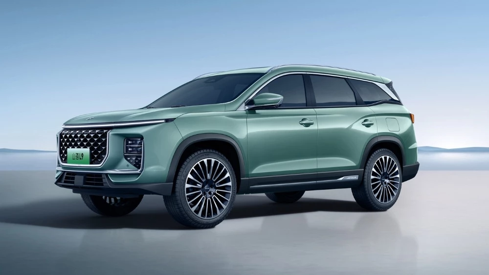 Jetour Shanhai L9 сбоку спереди официальные фото