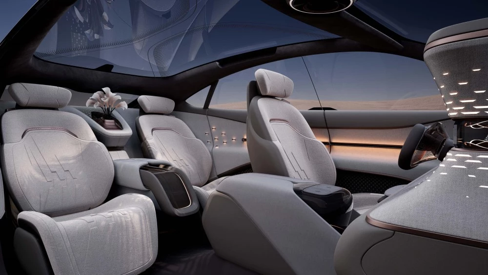 Skywell Skyhome концепт салон интерьер второй ряд