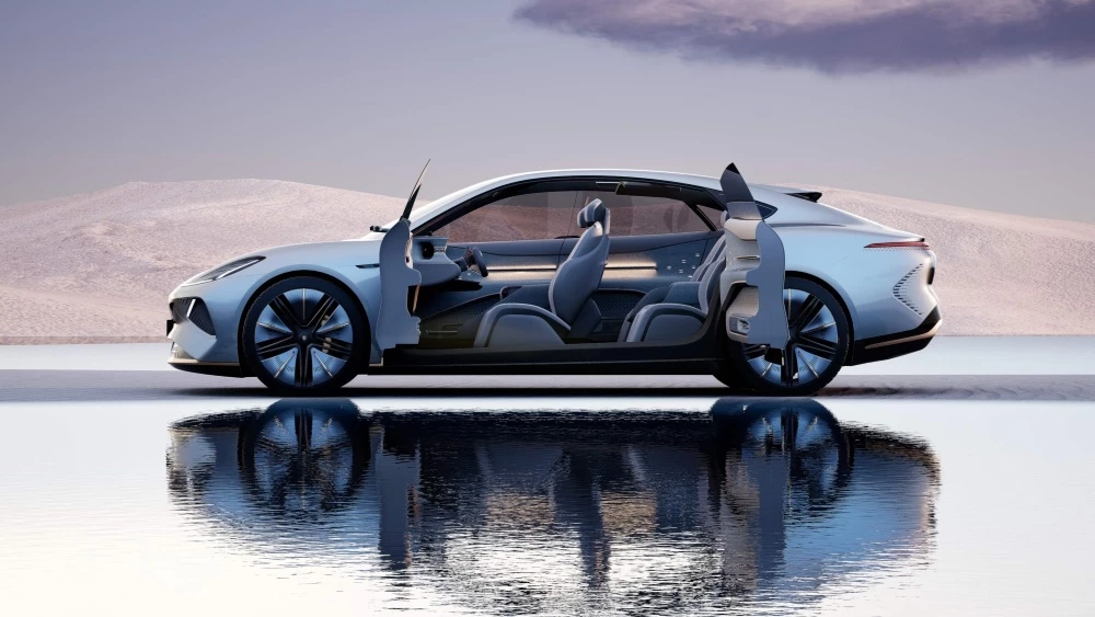 Skywell Skyhome концепт сбоку салон двери