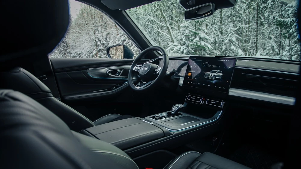 новый GAC GS8 второго поколения салон интерьер первый ряд