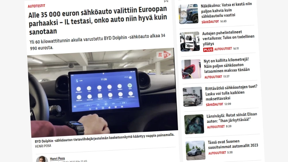 Тест-драйв BYD Dolphin Autobest 2024 в Европе в Финляндии