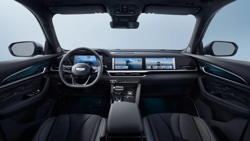 обновленный Geely Monjaro 2024 салон интерьер