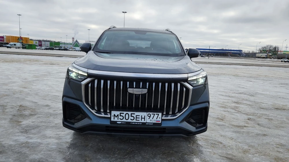 Geely Okavango тест спереди