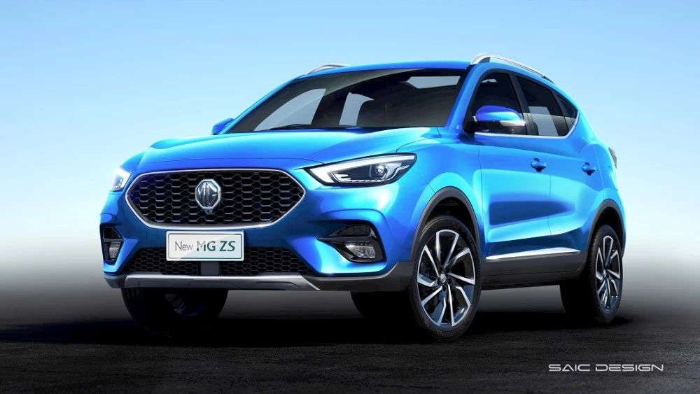 Кроссовер MG ZS сбоку спереди