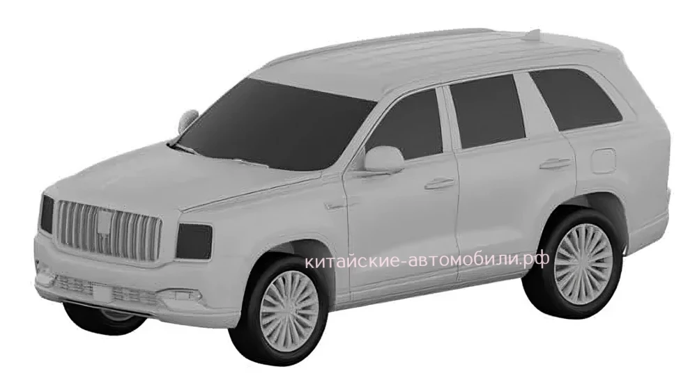 Tank 800 в Китае патент патентное изображение сбоку спереди